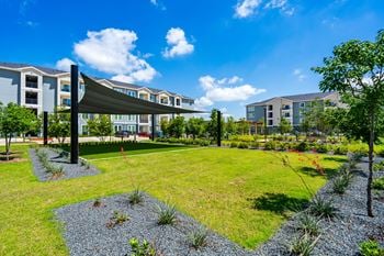 Covered turfed yoga lawn